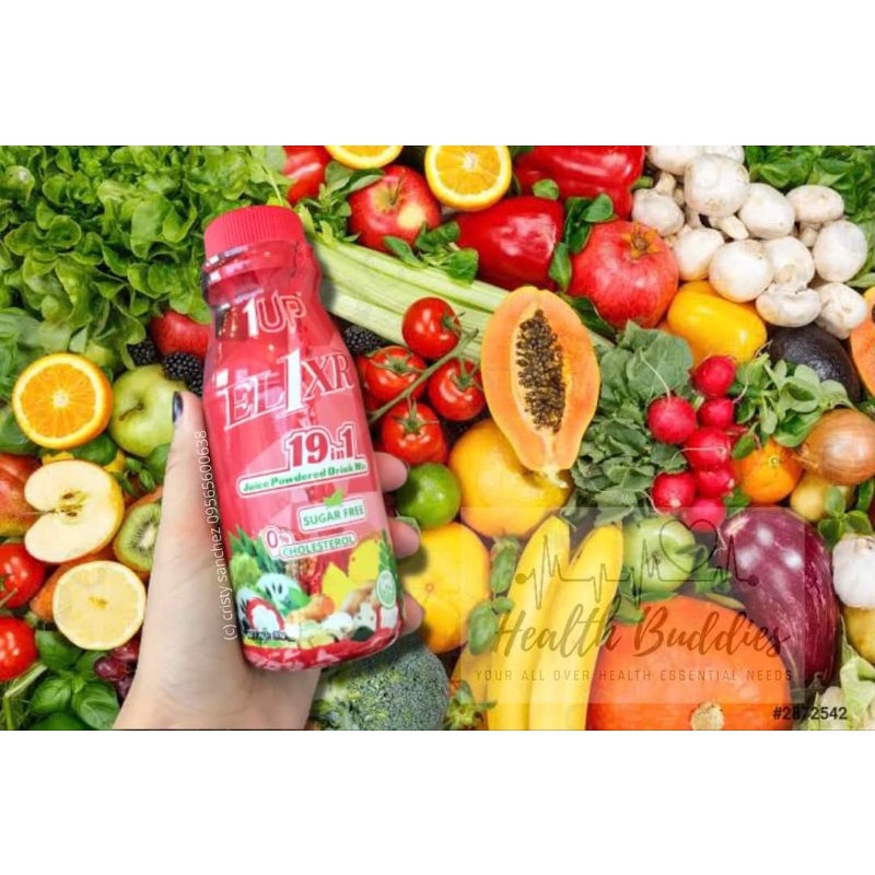19 in 1 El1XR Healthy Powdered Juice Drink Excellent source of
