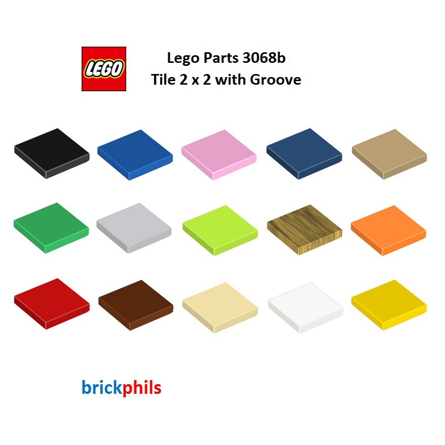 Lego Parts 3068b Tile 2x2 with Groove (10pcs per Lot) | Shopee Philippines