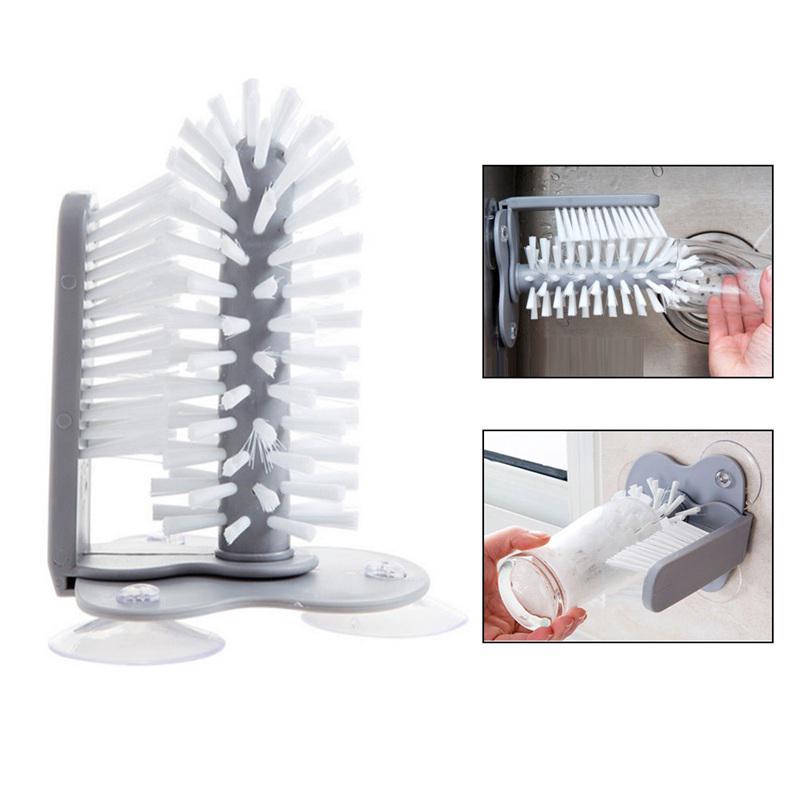 Glass Washer Glass Cleaning Suction Wall Rotating Cup Brush