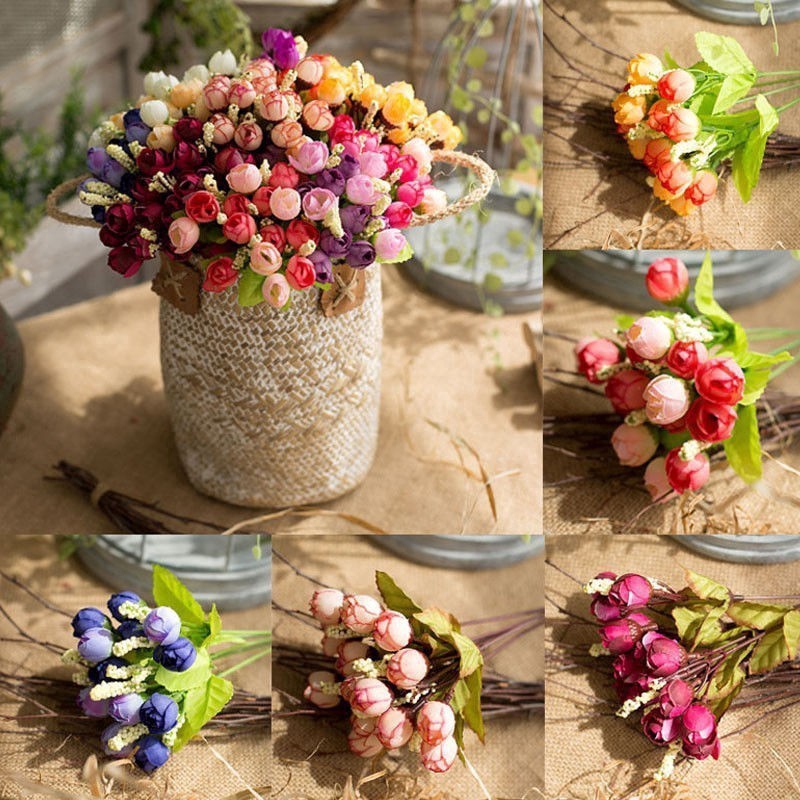 small artificial flower arrangements