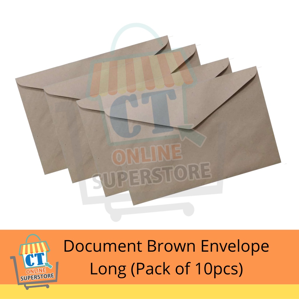 Document Brown Envelope Long (Pack of 10pcs) Shopee Philippines