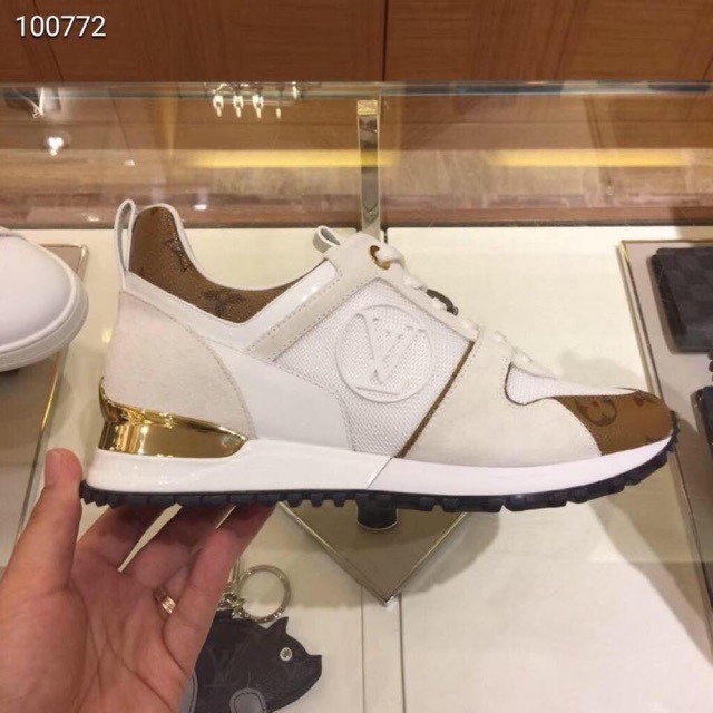 white and gold louis vuitton shoes