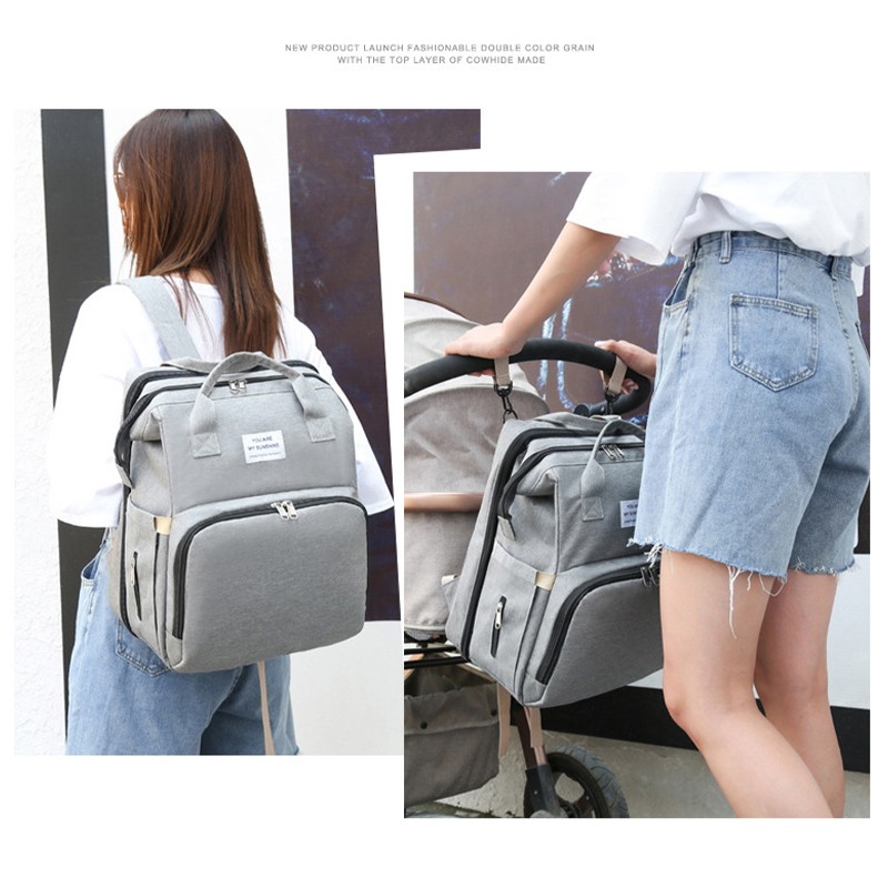 cowhide diaper bag backpack