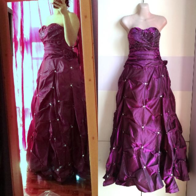 violet gown for debut