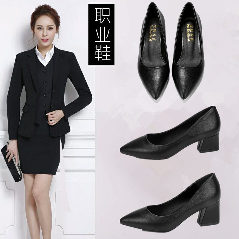 black interview shoes