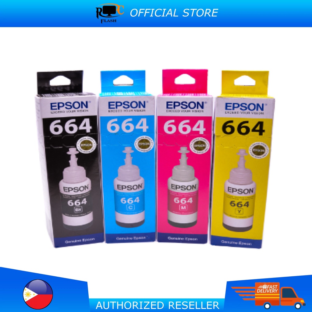 Epson Set T6641t6642t66413t66414 Ink Bottle For Ecotankits Ink Series 70ml Shopee Philippines 7740