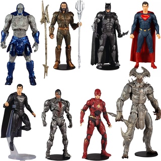 McFarlane DC Justice League Batman Flash Superman Aquaman Cyborg Darkseid Steppenwolf Articulated Figure Model Toys