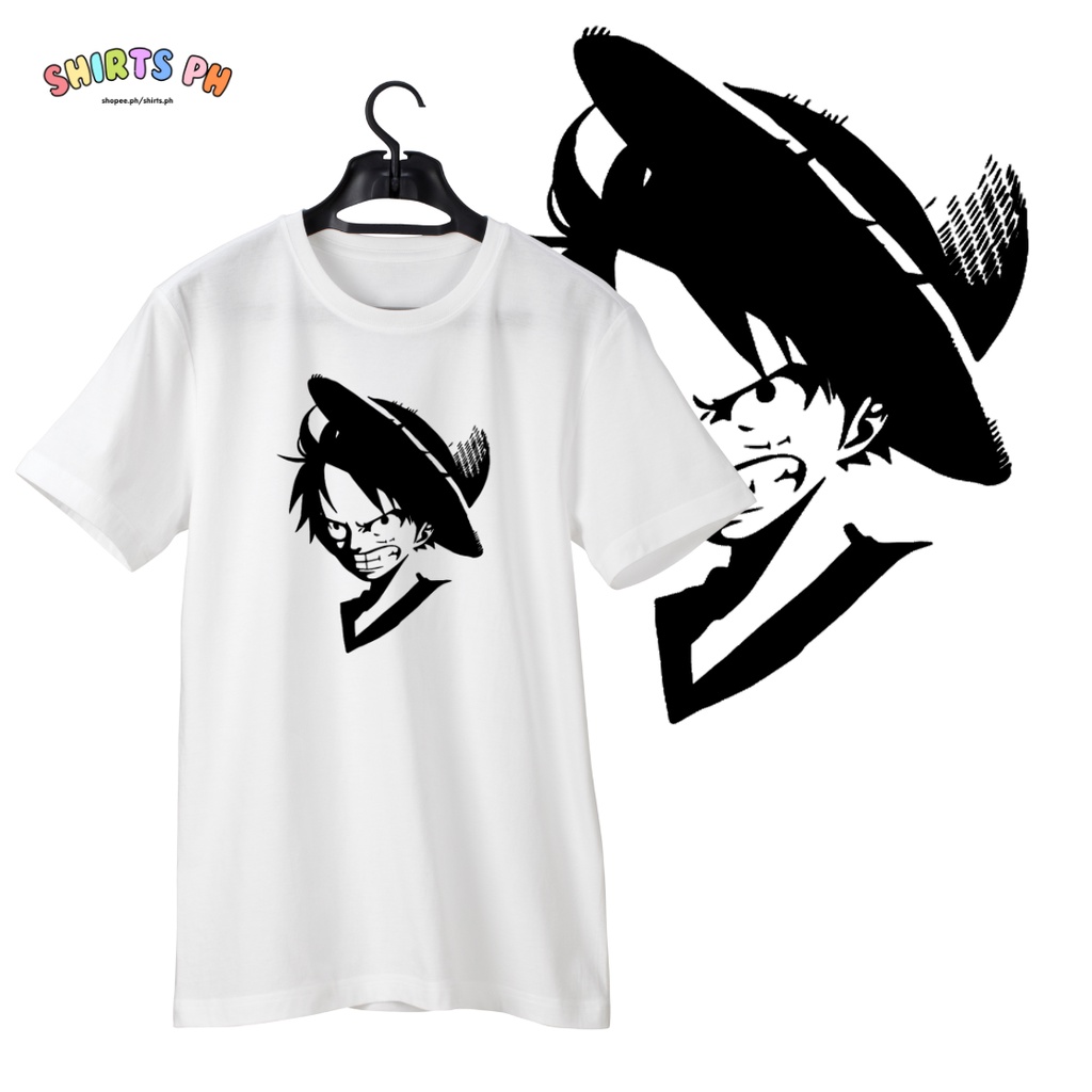 One Piece Luffy Outline Anime Shirts.PH | Shopee Philippines