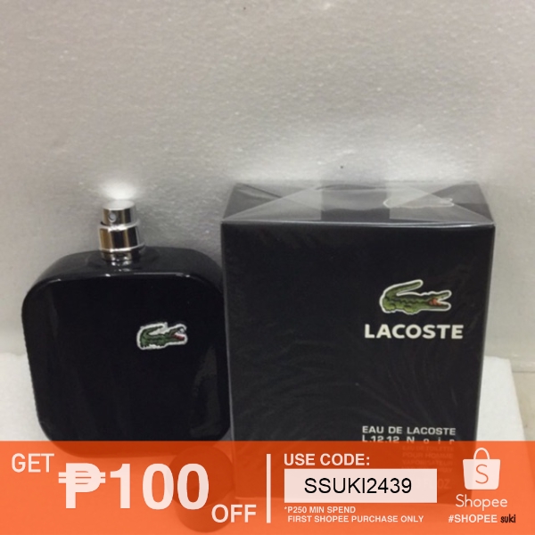 Overhale Alle slags pille Lacoste L.12.12 noir for men perfume | Shopee Philippines