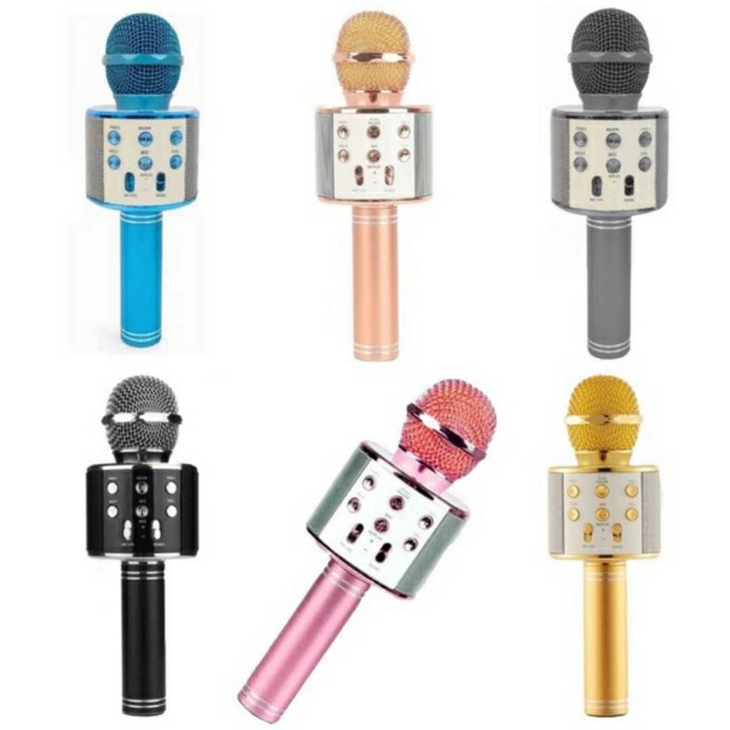 WS858 Karaoke Microphone Wireless Bluetooth HiFi Speaker Shopee