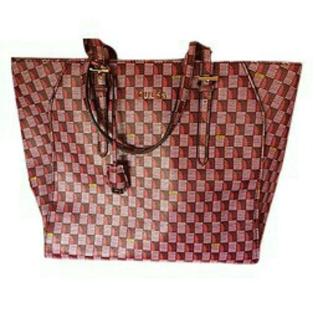 guess checkered bag