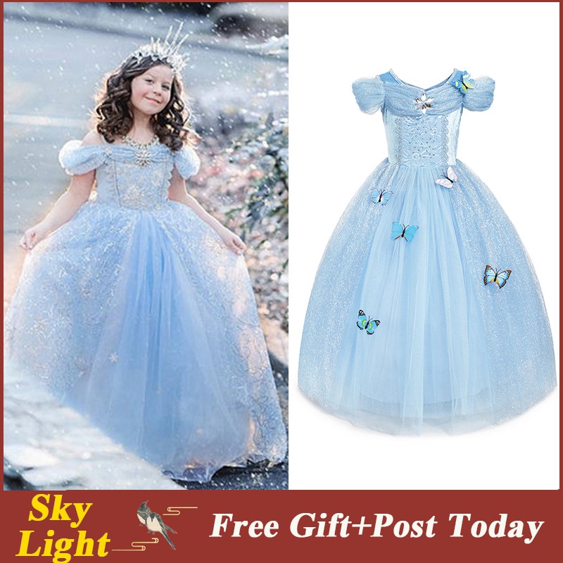 LOEL Girls' Princess Dress Butterfly Halloween Costumes Dress Up 