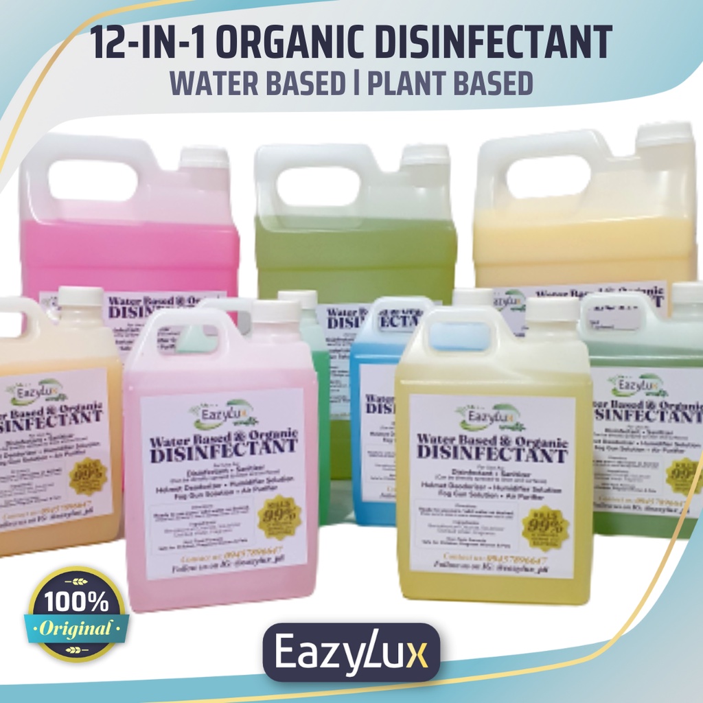 EazyLux 1&4Liters Organic Disinfectant Solution WaterBased Sanitizer