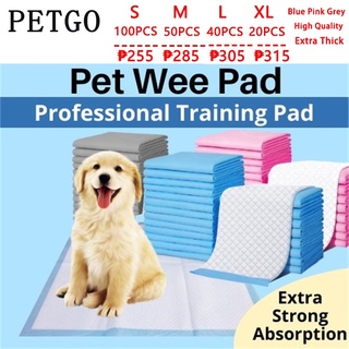 PETCO 100pcs Pet Dog Pee Training Pad Dog Cat Incontinence Pad Pet Absorbent Diapers Pad Pet Wee Pad