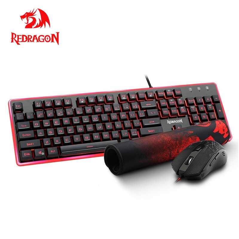 REDRAGON S1071 3in1 SET PC GAMING KEYBOARD AND MOUSE COMBO & LARGE MOUSE PAD Shopee Philippines