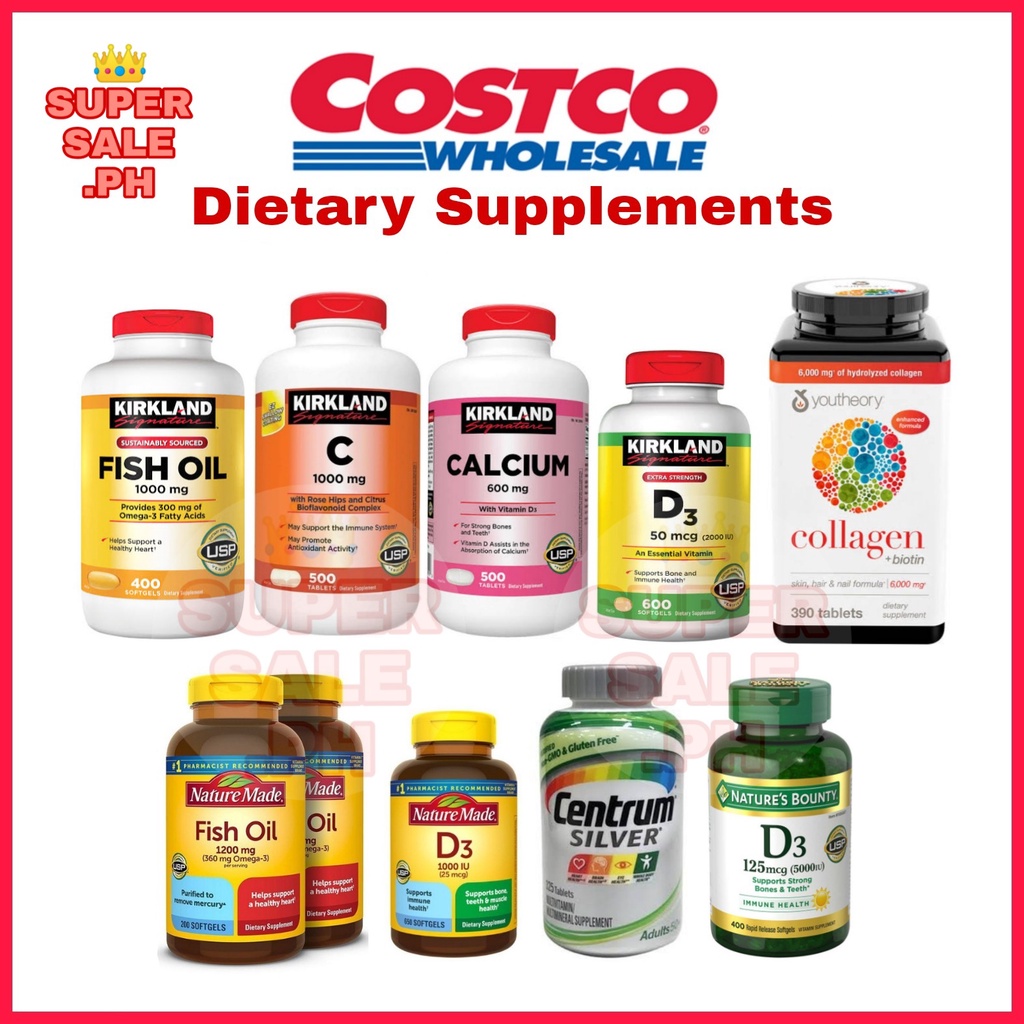 Kirkland Nature Made Centrum Youtheory Costco Vitamin C D3 Calcium Collagen Fish Oil Shopee Philippines