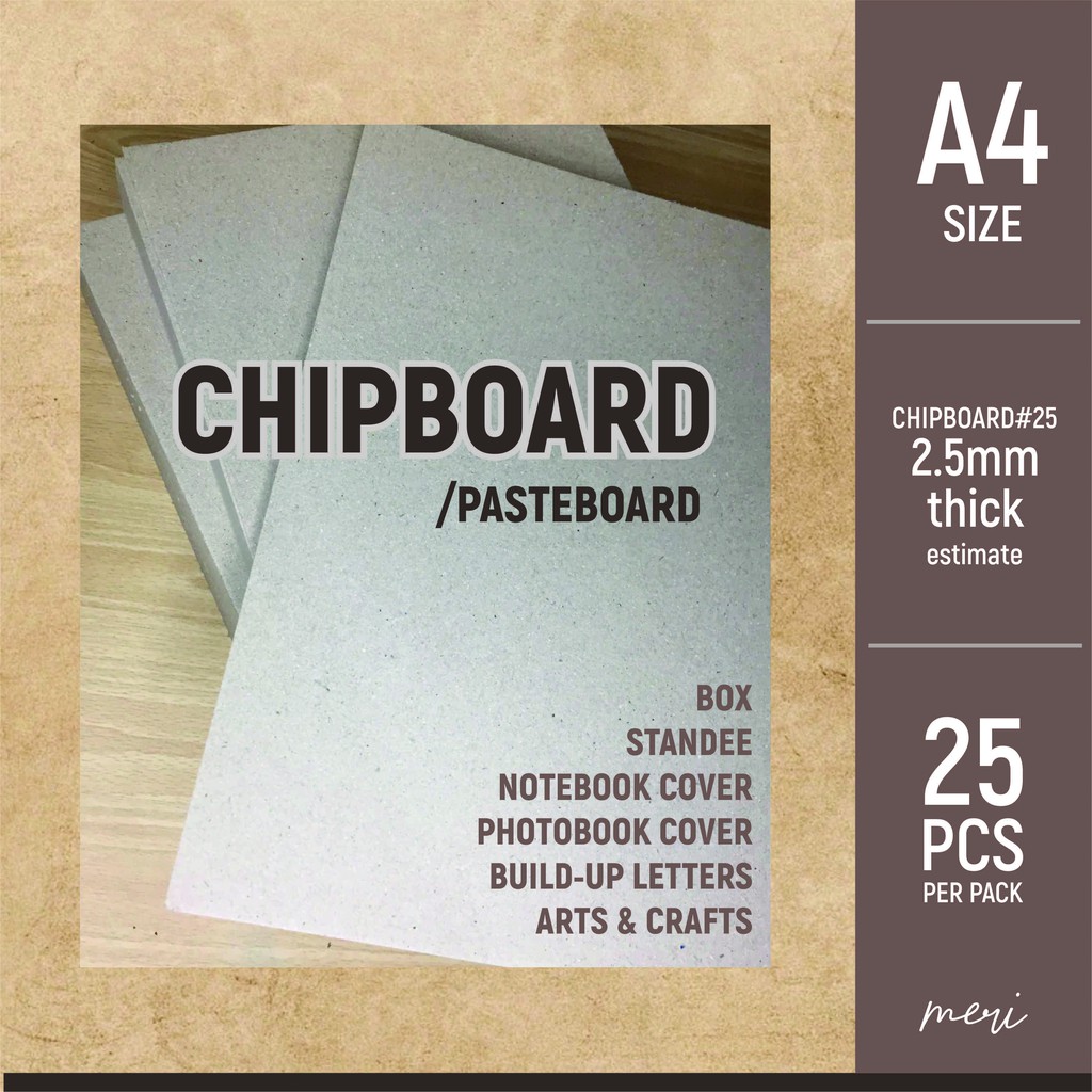 CHIPBOARD 25 ,A4, 2.5mm, 25 pcs Shopee Philippines