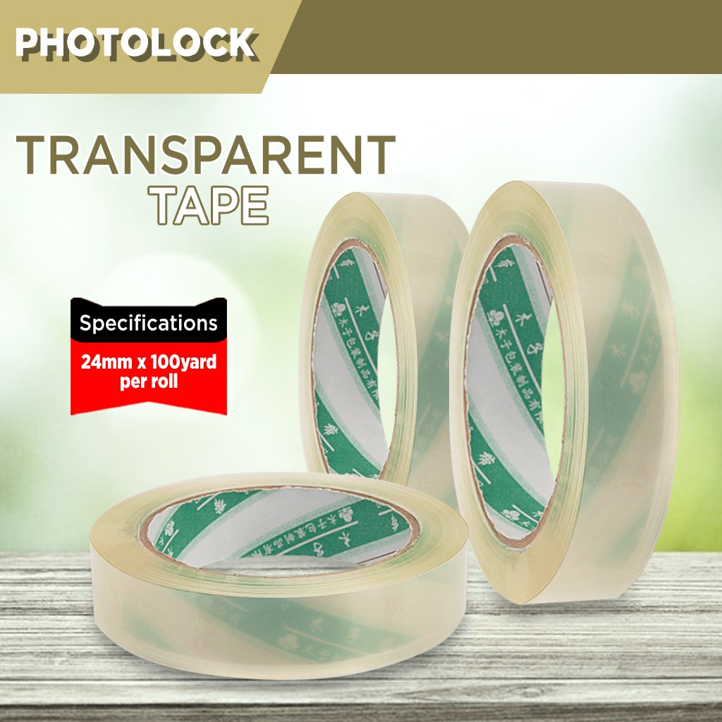 Transparent Tape (24mm x 100yard in 1 roll) Shopee Philippines