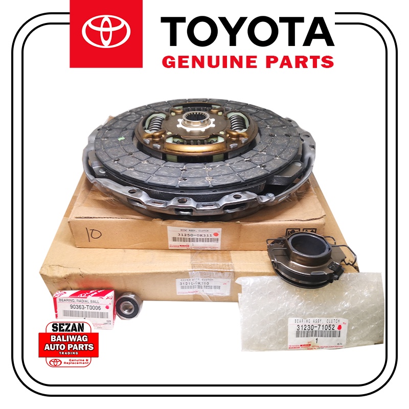 ORIGINAL TOYOTA CLUTCH SET DISC COVER RELEASE BEARING INNOVA 20162022