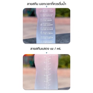 Water Bottle 2-Liter With 2L Portable Straw Has A Colorful Level ...