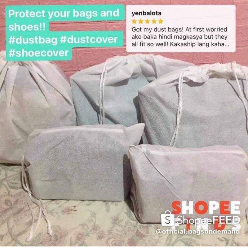 BODPH Dust Bag Drawstring Dust Cover Storage for Shoe Handbag Sling Bag Dustbag