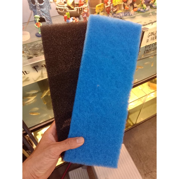 BLACK and BLUE filter foam for aquarium, aquascaping, aquaculture, fish pond (REUSABLE)