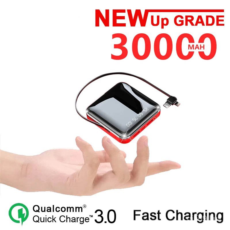 Mini Power Bank Kit Box Box 30000mAh Battery Charger with Dual USB Type