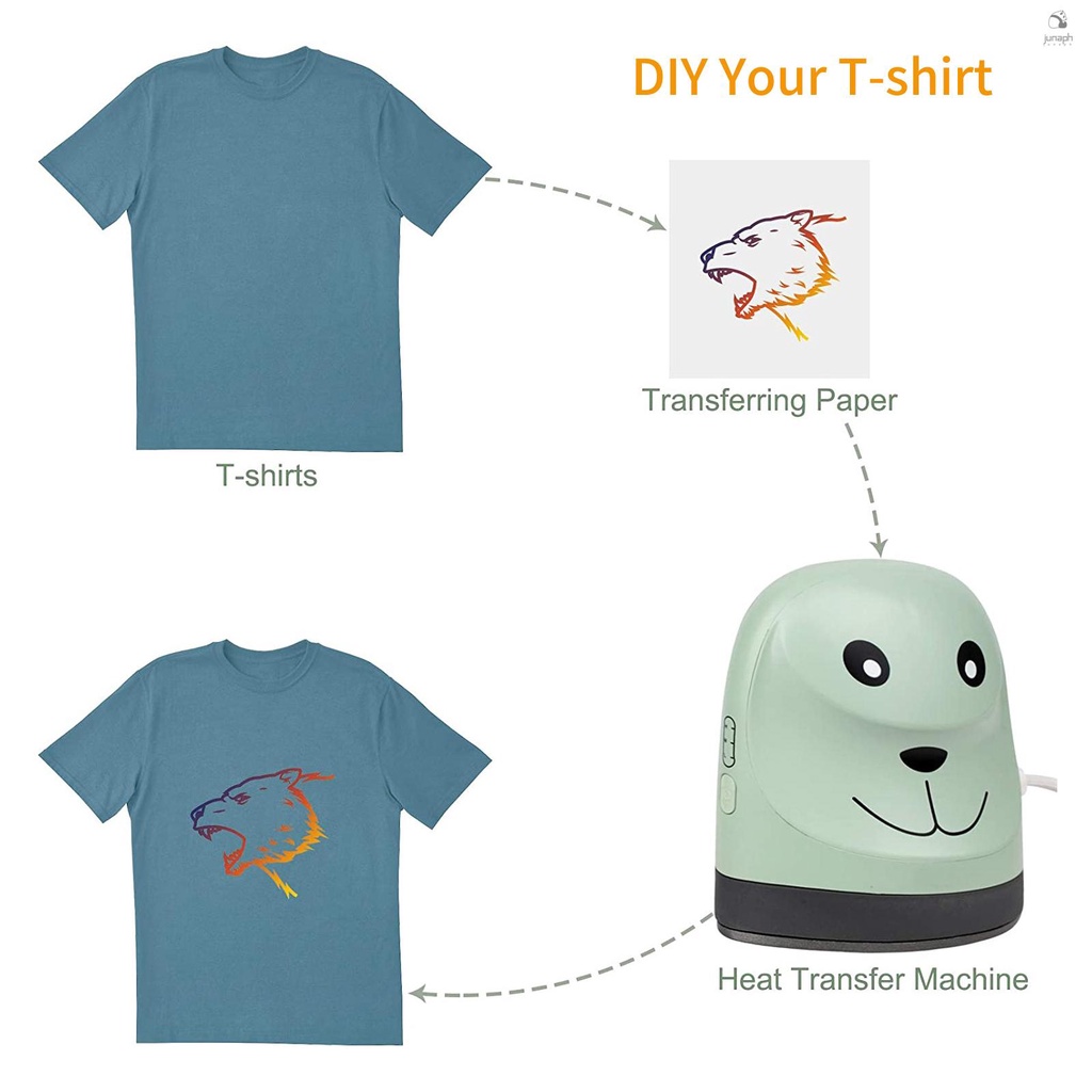 [journalfamily]Mini Heat Press Machine T-Shirt Printing Easy Heating Sublimation Digital Transfer Press Iron Machines for Clothes Bags Hats Pads Blanket Phone Case Portable HTV Vin