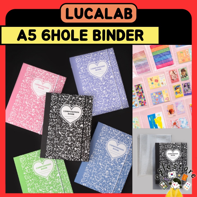 Lucalab A5 Korean Photo Card 6Ring Binder Album Sticker Book Refill