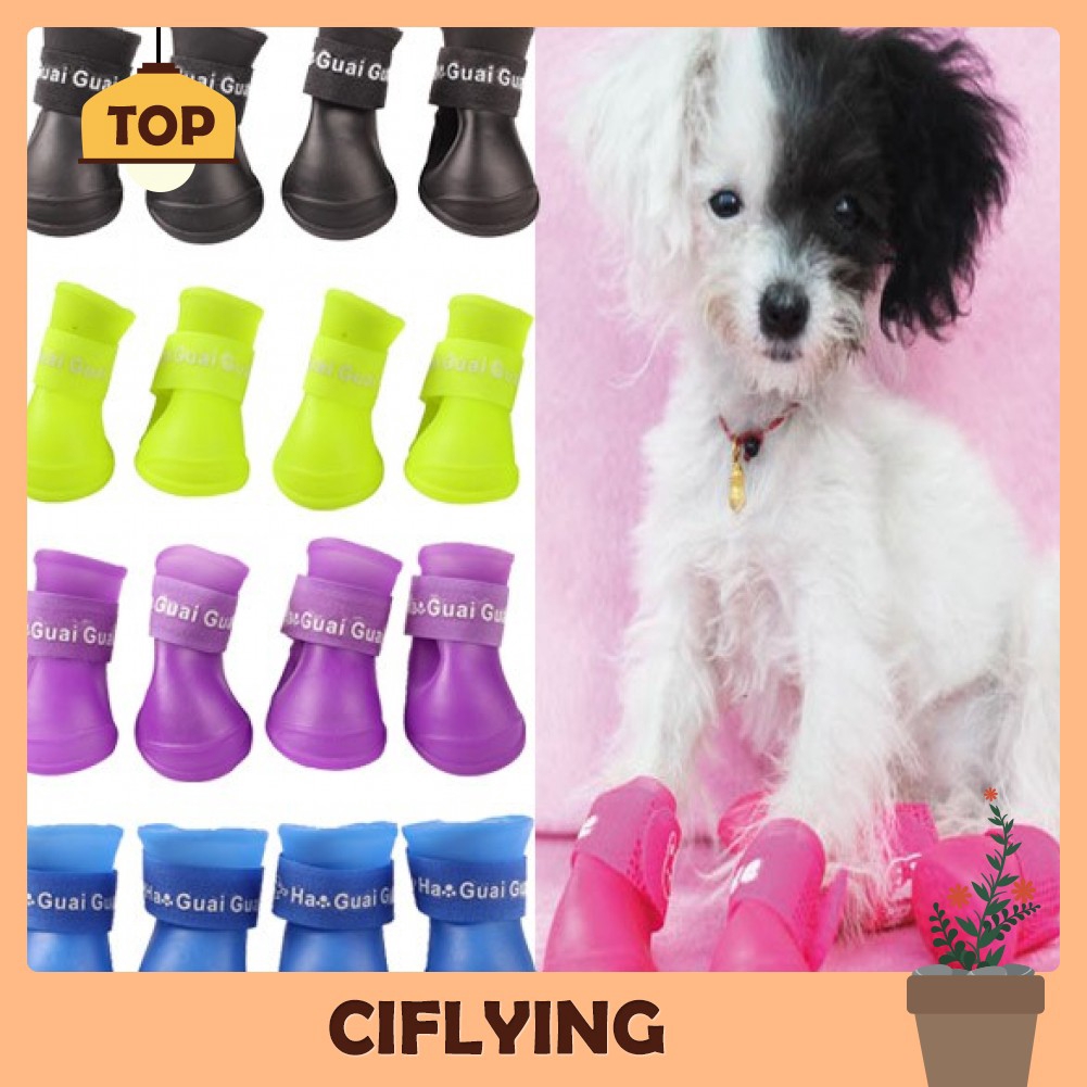 rubber rain boots for dogs