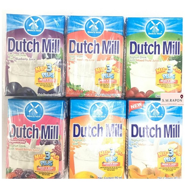 Dutch Mill Flavored Yoghurt Milk 90mL Shopee Philippines