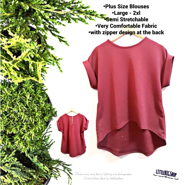 semi formal plus size tops