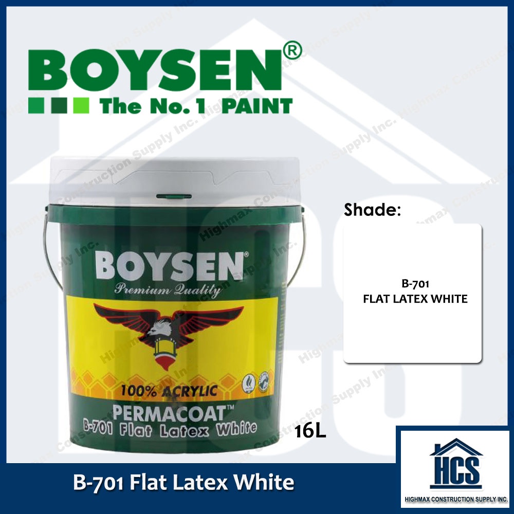 Boysen B-701 Flat Latex White 16L-Pail | Shopee Philippines