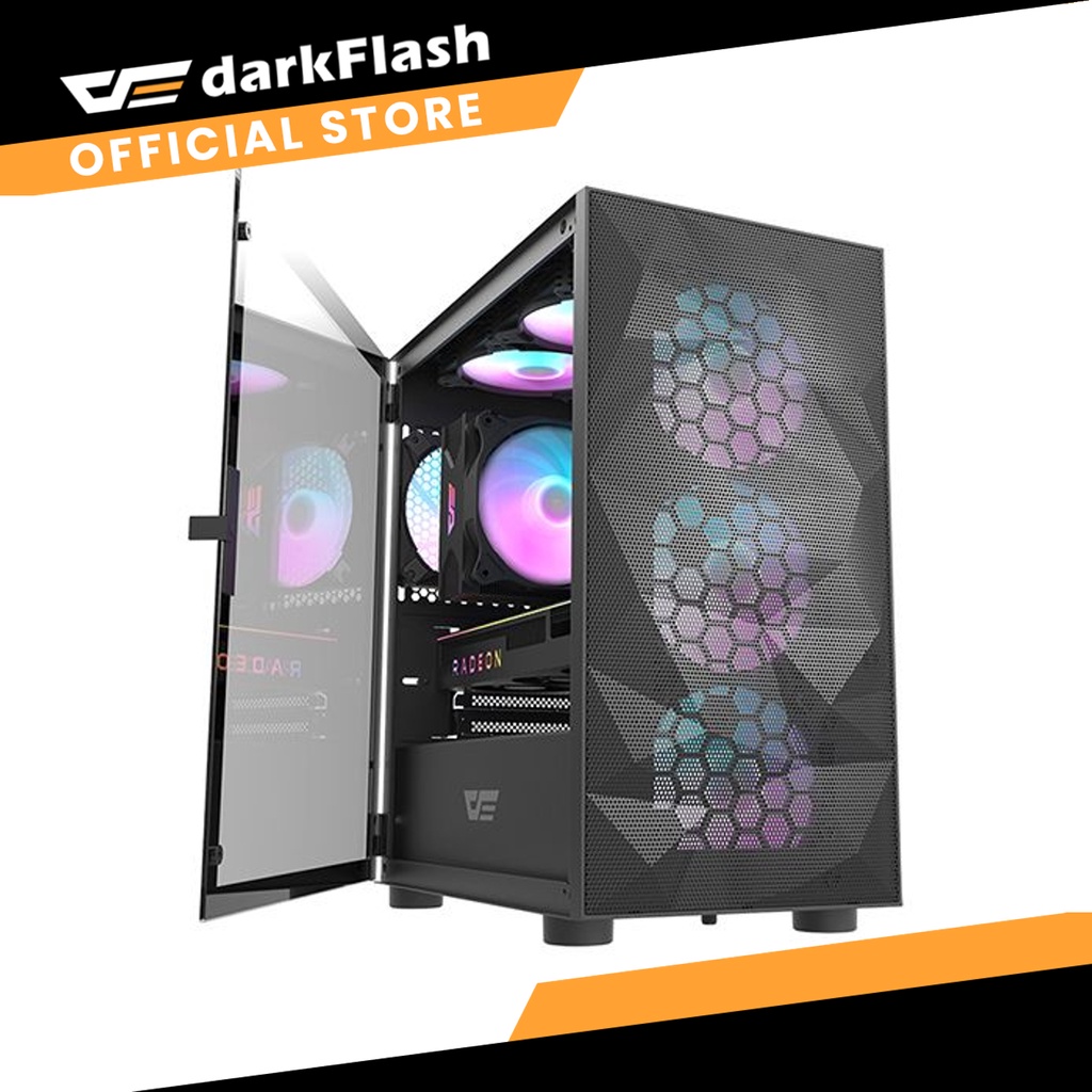 darkFlash DLM 21 Black MESH version Door Opening of Tempered Glass ...