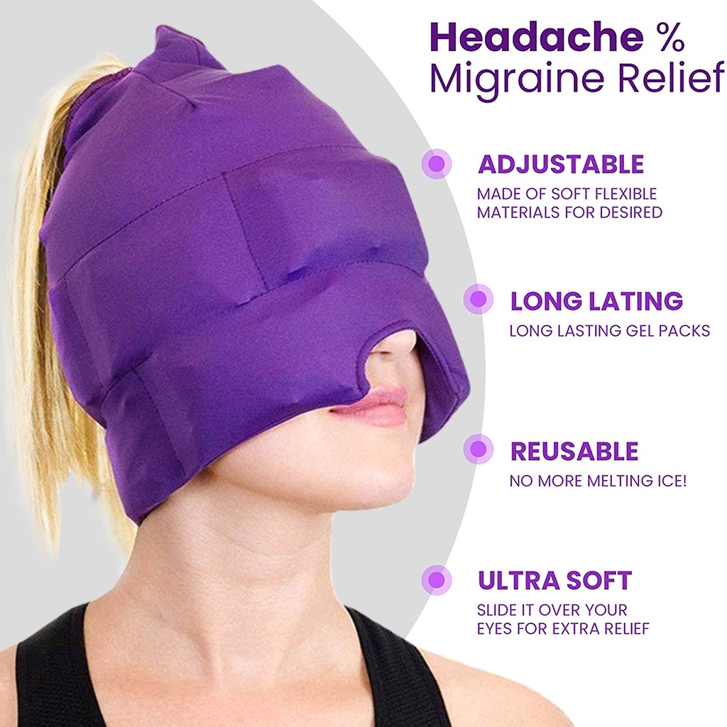 Gel Headband Ice Pack Hat 70CM Wearable Flexible Ice Pack Cap Elastic