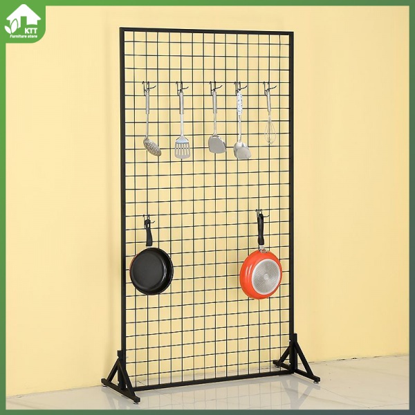 screen partition folding divider Grid Shelf Floor Storage Grid Movable Display Rack Shopee