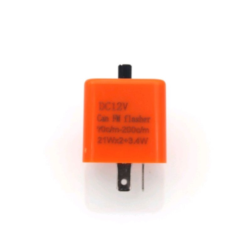 Motorcycle 12V External adjustable 2pin Flasher Relay No Sound Signal