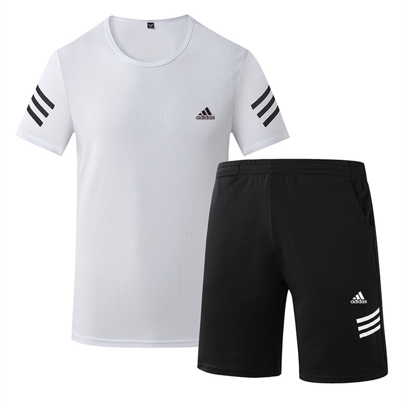 mens adidas short and shirt set