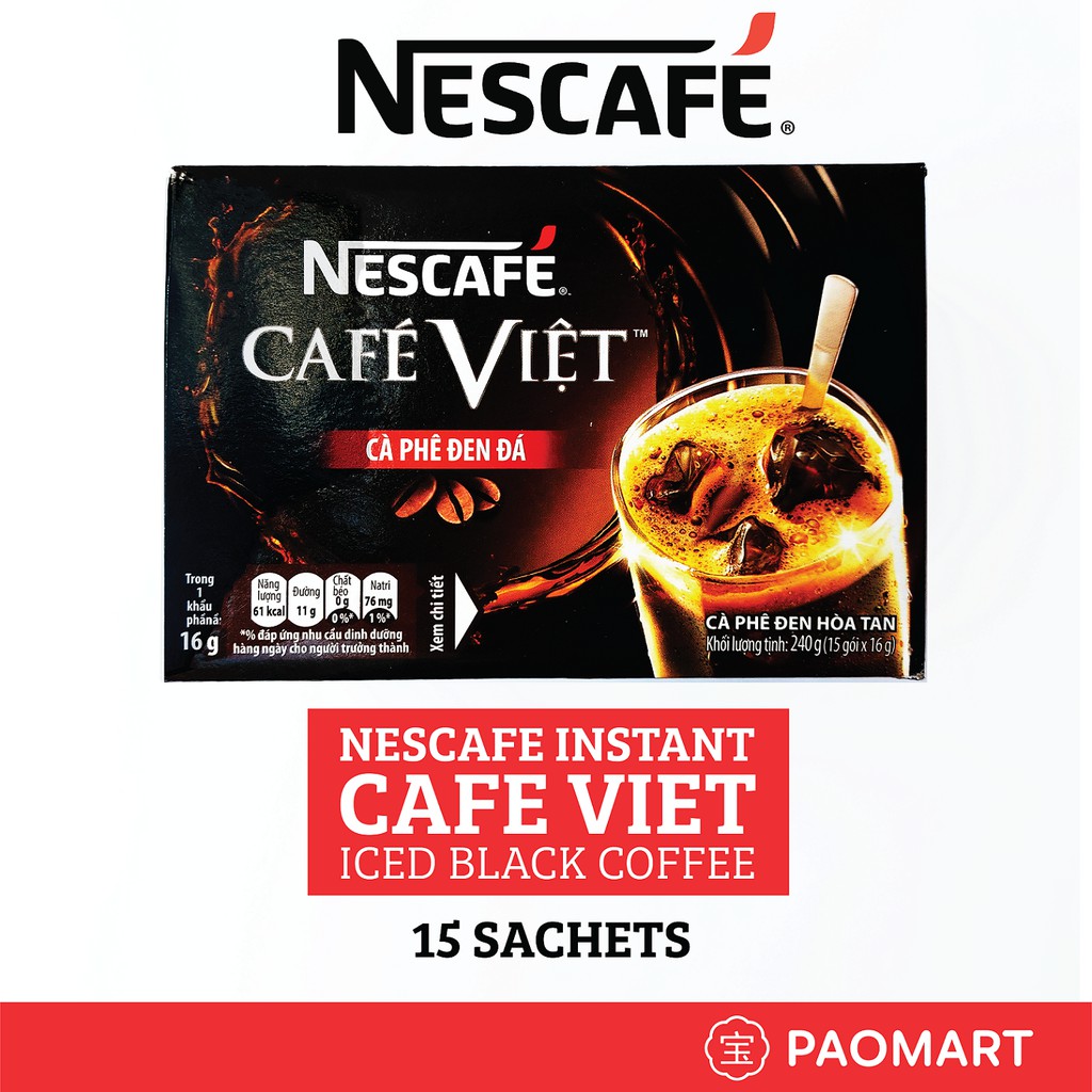 Nescafe Cafe Viet Instant Iced Black Coffee from Vietnam 240g 15