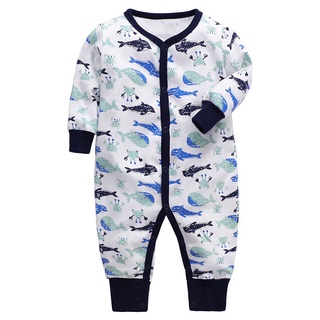 Newborn Infant Baby Boys Girls Romper Pajamas Cotton Long Sleeve Jumpsuit Autumn Toddler Clothes #4