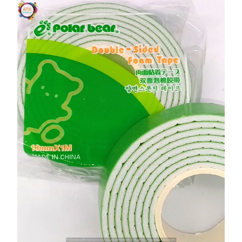 Double Sided Polar Bear Sp016 Foam Tape 18 Mm X 1 M Retail Shopee Philippines