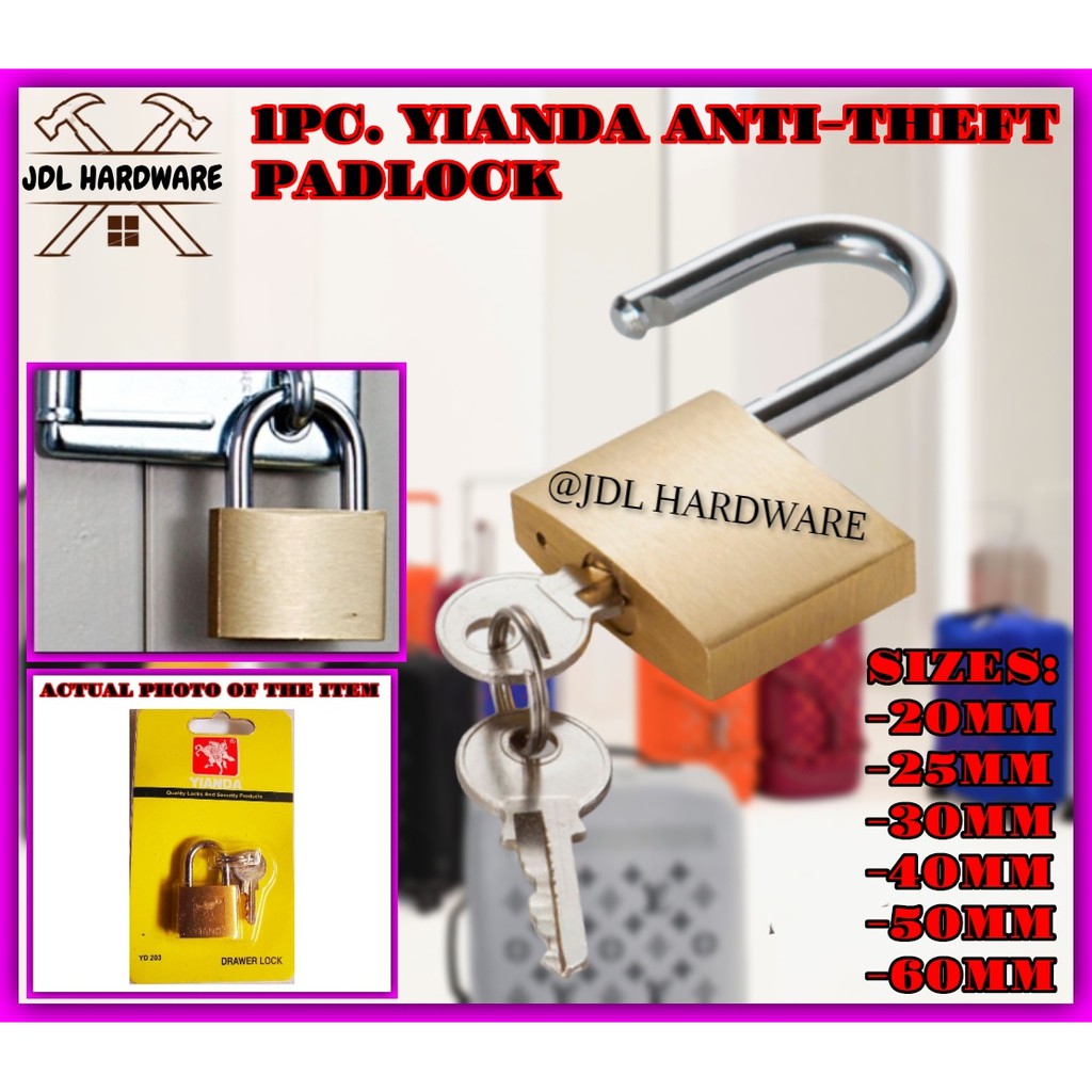 2105 YIANDA Pad Lock 30MM Home Security Anti-Theft Padlocks with Keys Top Grade High Quality