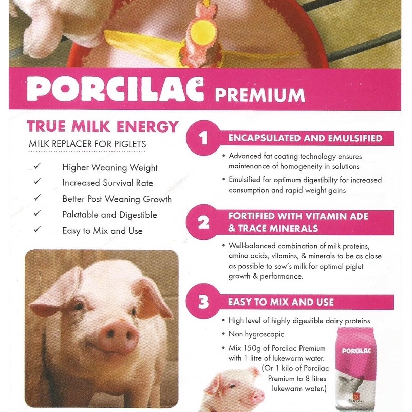 Viddavet Porcilac Premium Milk replacer for newborn piglets 1bag