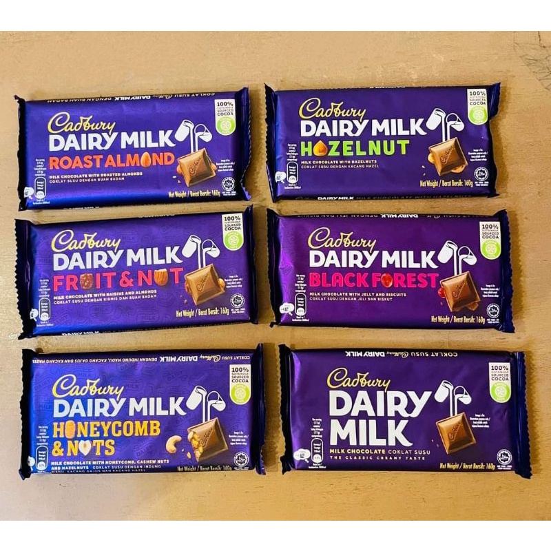 CADBURY DAIRY MILK BARS 160g Shopee Philippines