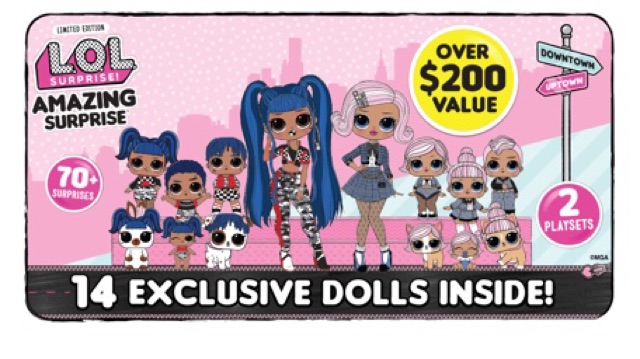14 exclusive dolls inside