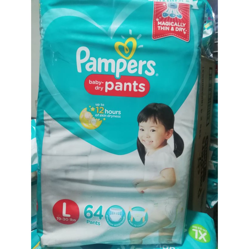 Pampers Baby Diaper Pants Large 64 pcs Shopee Philippines