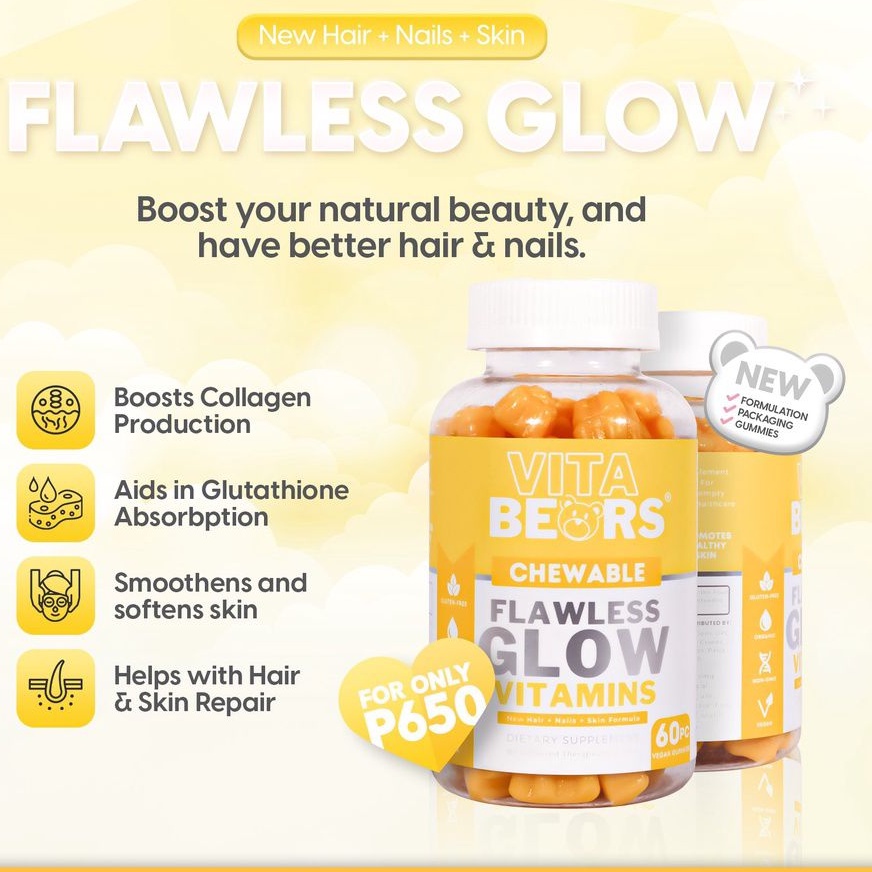 VitaBears Flawless Glow (60 Gummies per bottle) Shopee Philippines