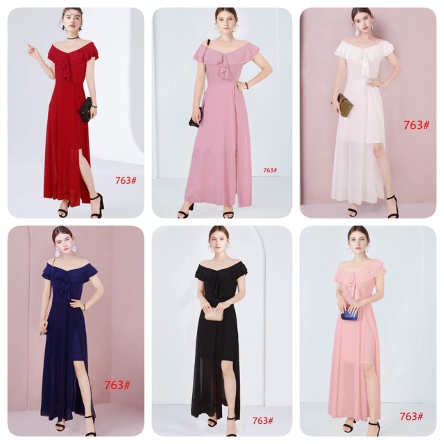 763# Woman Evening Formal Fashion Dinner Dress | Shopee Philippines