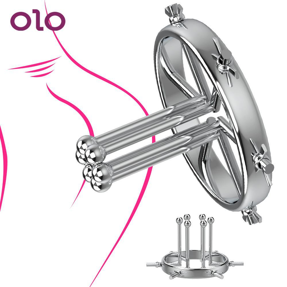 OLO SM Series Vaginal Anal Expander Metal Butt Plug Bondage G Spot Prostrate Massager Sex Toy for Me