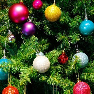 【20PCS/4CM】FAST DELIVERY Glitter Christmas Balls Baubles Xmas Tree Hanging #7